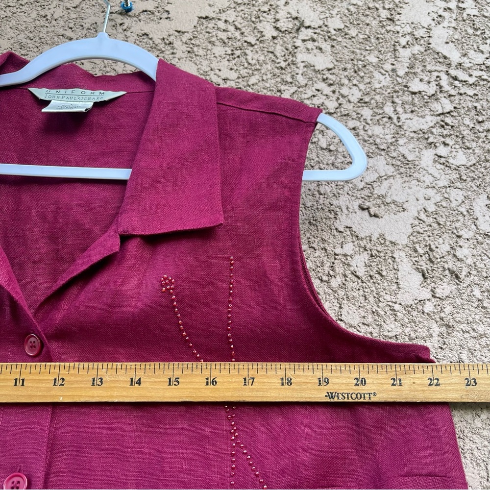 Women’s 100% Linen 2-Piece Set Sleeveless Shirt‎ Pants Airy Breathable Lagenlook - Picture 10 of 17